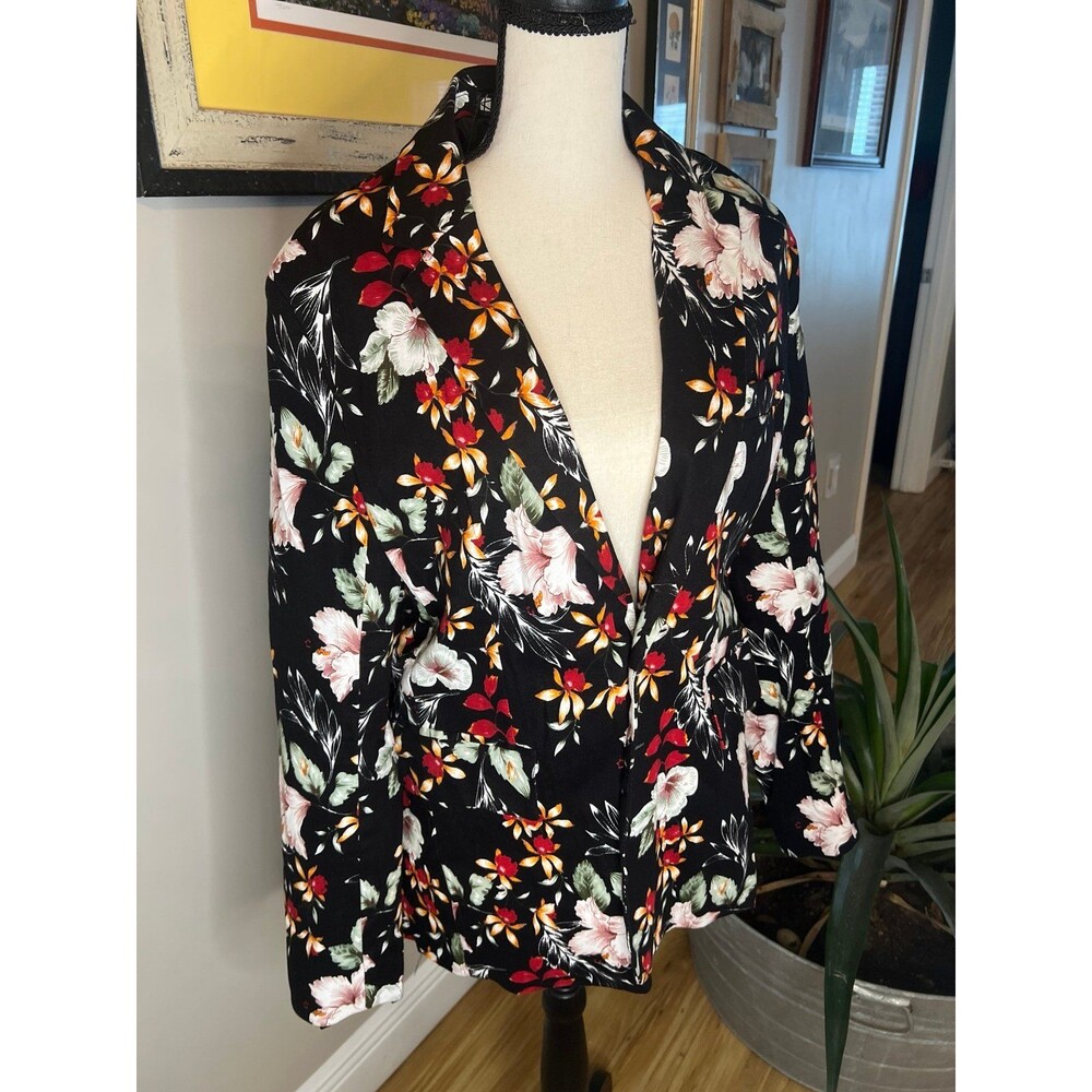 Mens Allegra K Floral Blazer Black floral Size 38 blazer